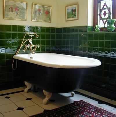 Roll top double ended baths with the taps centrally positioned are French in origin