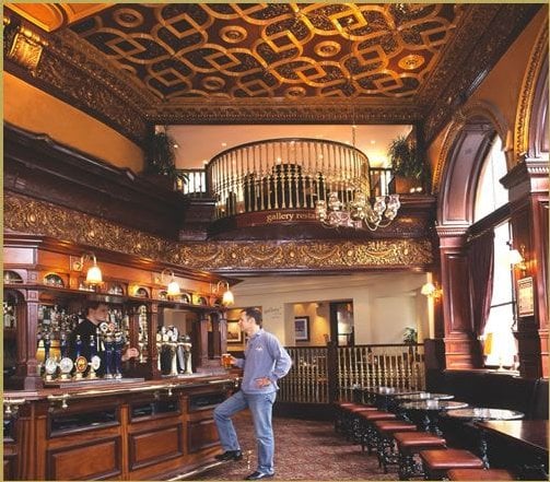 Victorian style pub interior