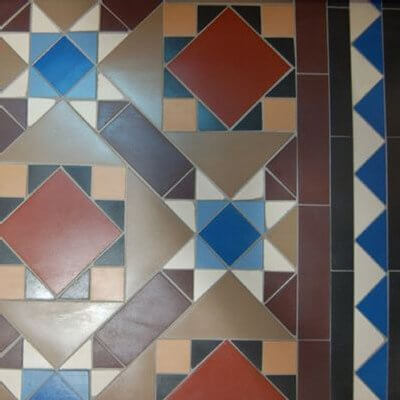 Mosaic tiled floor designs