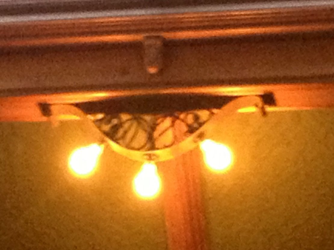 Victorian Wroght Irion Interior Lamp
