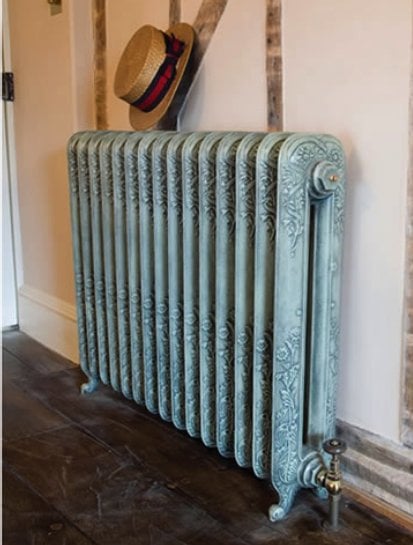 antiqued cast iron radiator