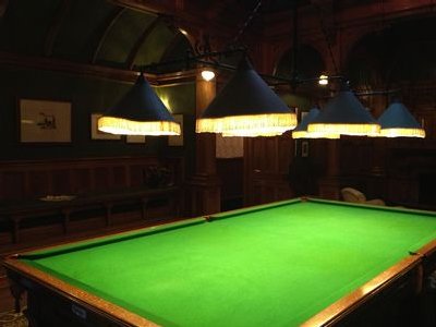 Victorian lights over pool table