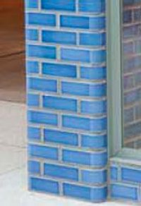 Blue glazed brick column