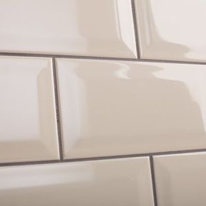 Cream bevel wall tiles