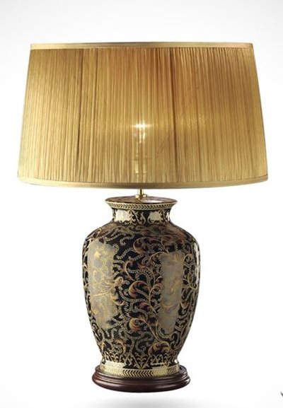 Ginger jar Victorian table lamp with shade