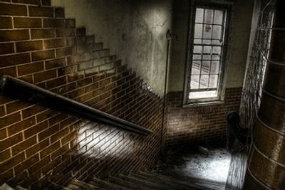 Glazed brick stairwell