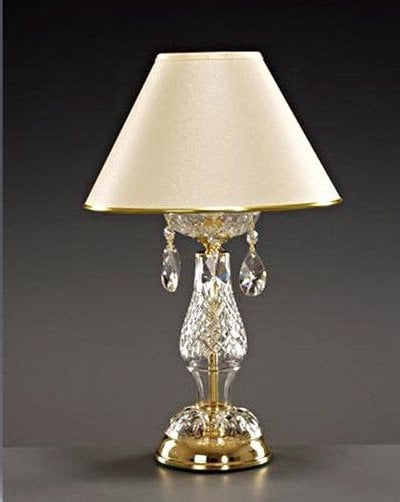 Lead crystal table Victorian lamps and shades