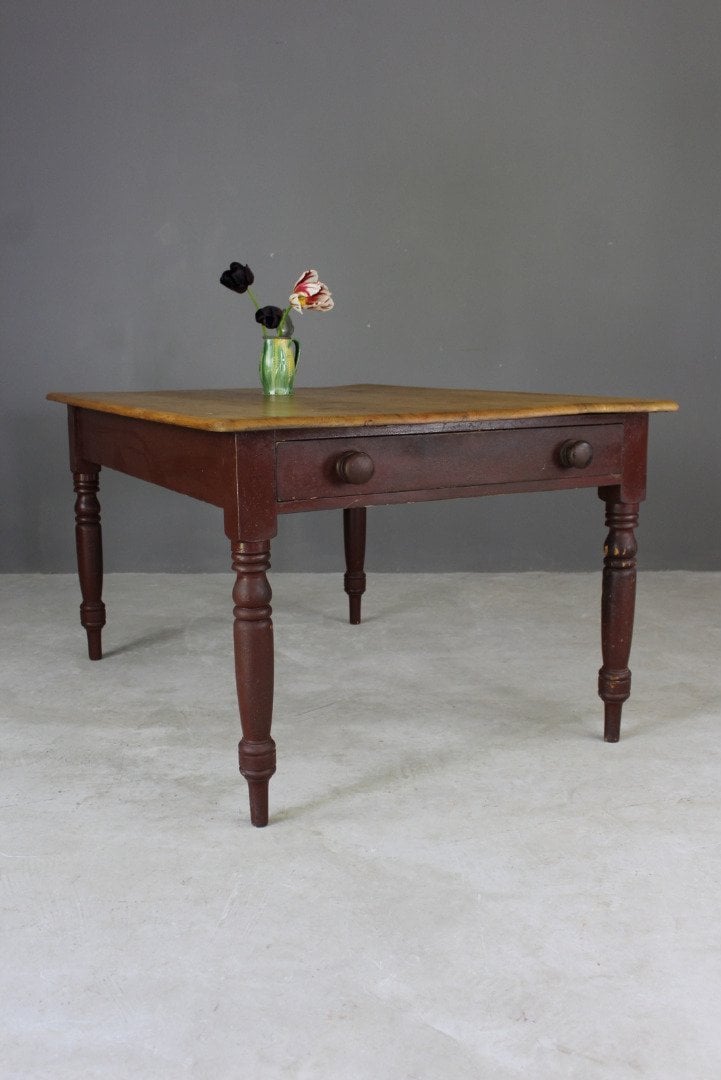victorian pine kitchen table