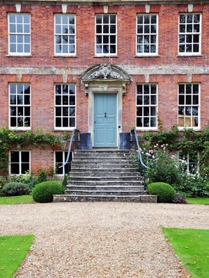 Victorian house stairs and handrail