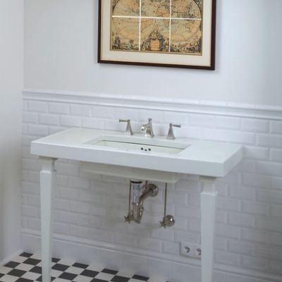 White bevelled Victorian House Tiles