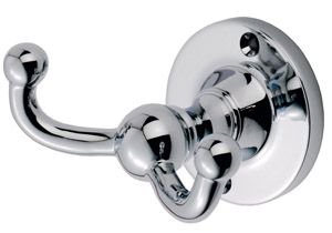 chrome double robe hook