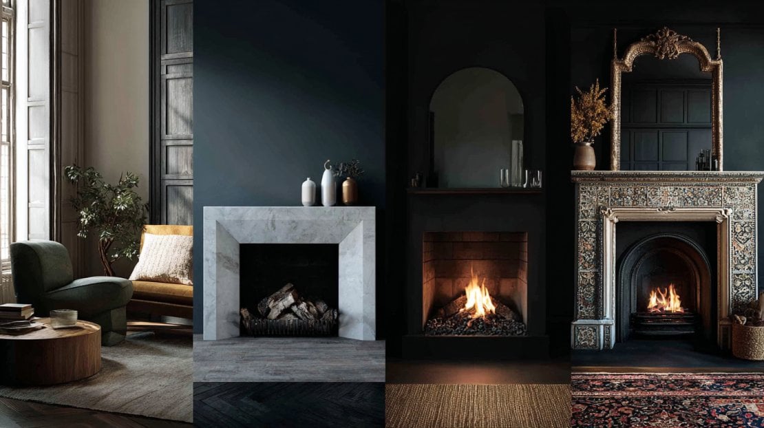 Fireplace comparison old versus new