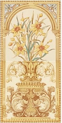 Fireplace panel tiles