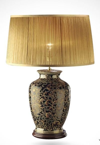 Ginger jar Victorian table lamp with shade