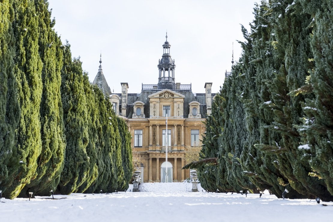 Halton house exterior snow