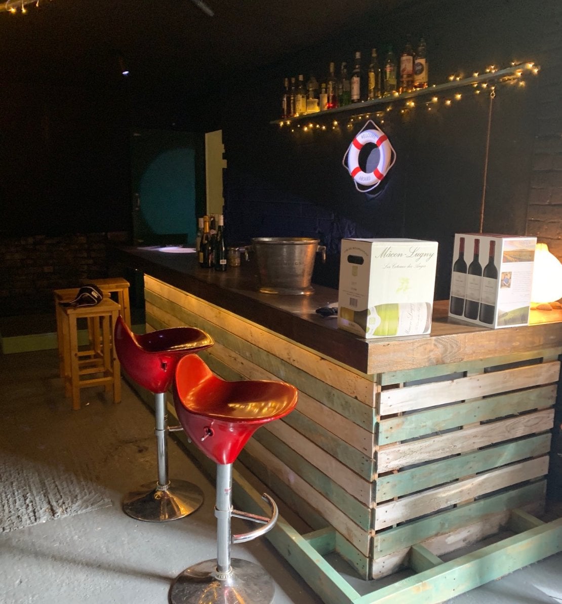 party bar and lights
