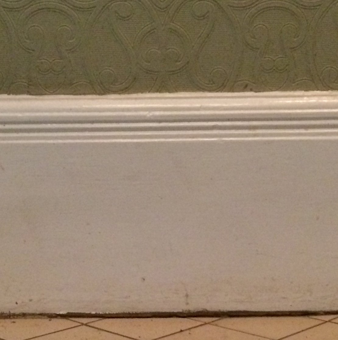 White skirting board
