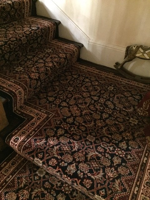 How To Install Stair Runner carpet 90 degree turn