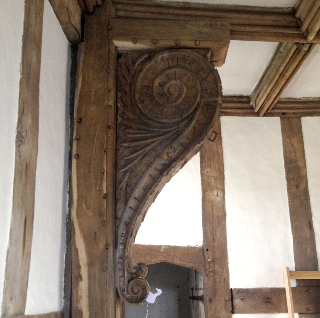 Large Oak-Corbel-at-Little Moreton Hall Large Oak-Corbel-at-Little Moreton Hall