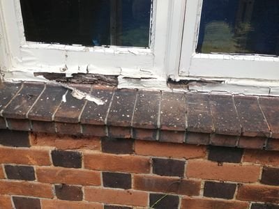 Rotten window frame