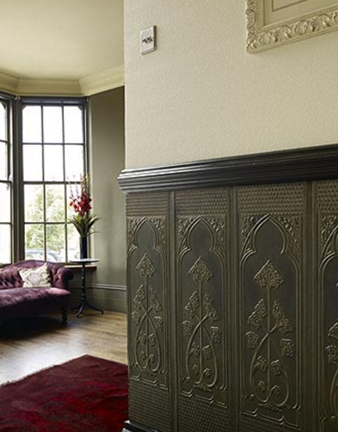 Lincrusta panel painted Victorian house