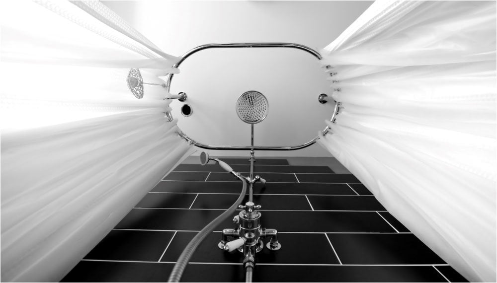 Victorian Shower Curtain Rail Ring chrome