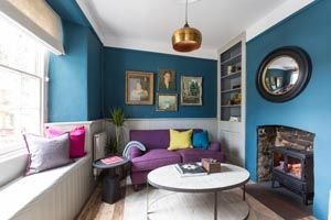 Victorian sitting room copper light