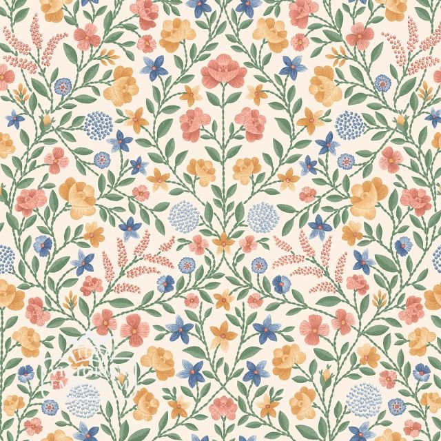 court embriodery wallpaper