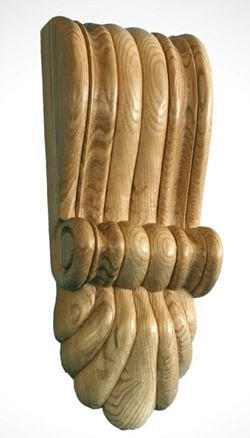 Victorian fluted corbel