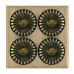 4 Gang Brass Period Light Switch - fluted in a choice of finishes