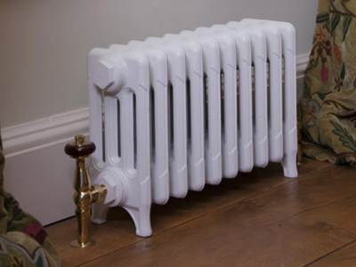 white victorian cast iron radiator