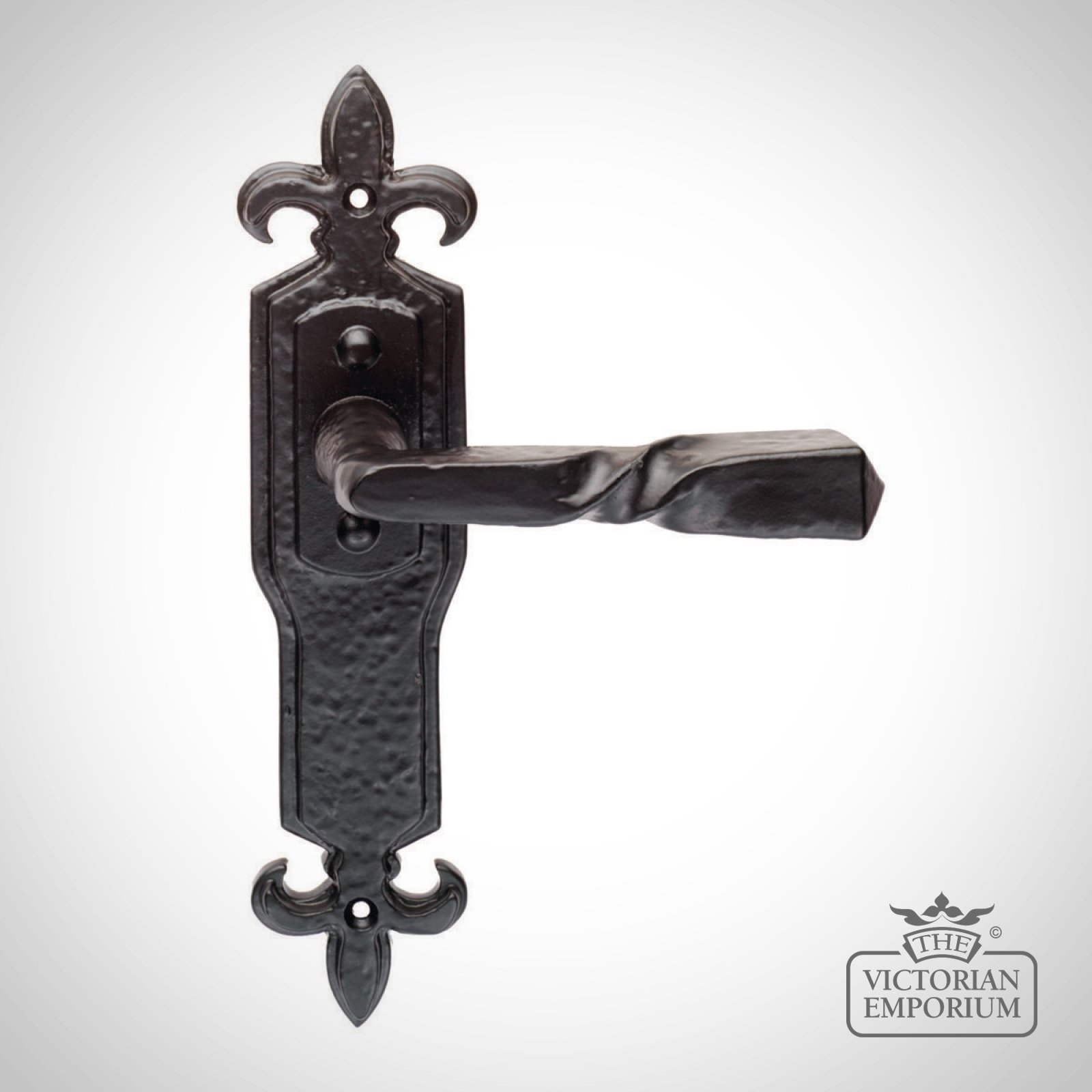 Narrow Plate Lever On Gothic Style Latch Back Plate