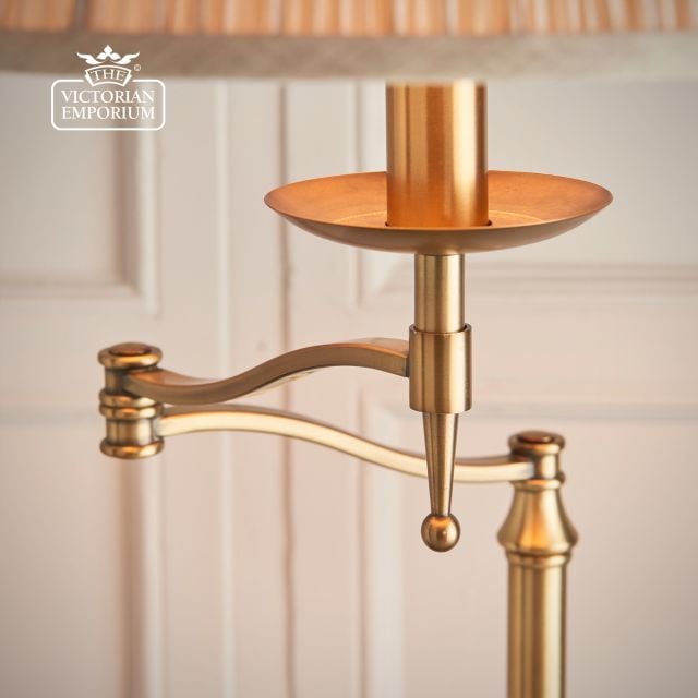 Stanford Antique Brass Swing Arm Floor 63621 3
