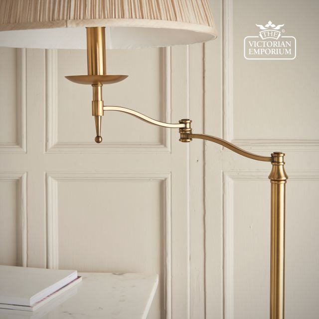 Stanford Antique Brass Swing Arm Floor 63621 4