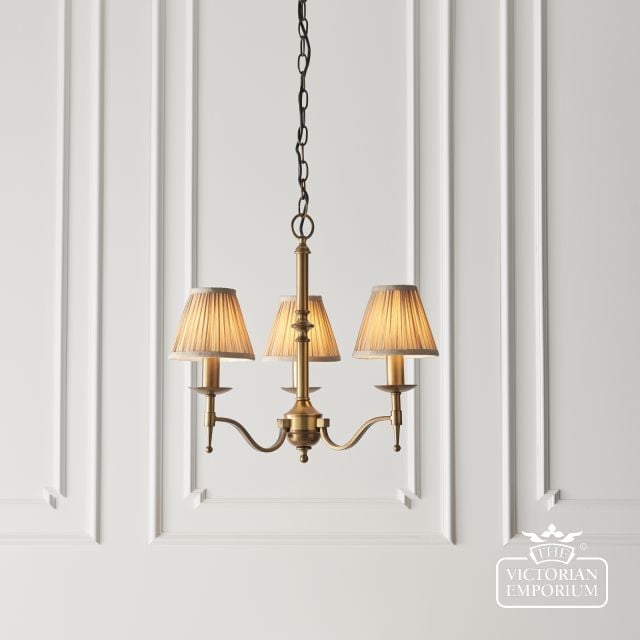 Stanford Antique Brass 3 Light Ceiling Pendant 63628 1