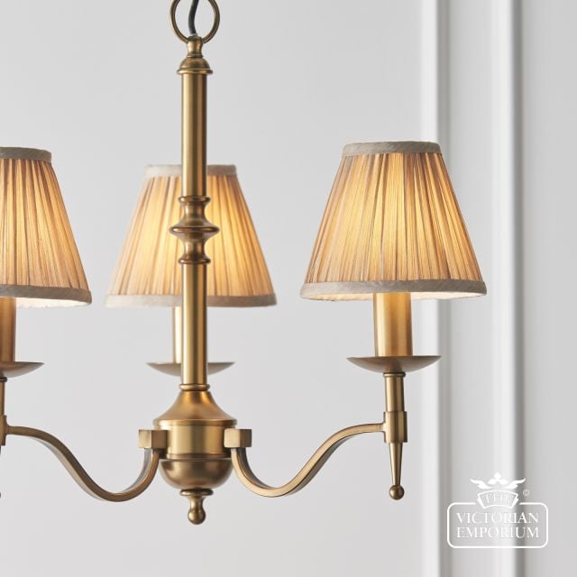 Stanford Antique Brass 3 Light Ceiling Pendant 63628 4