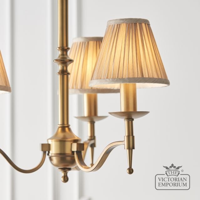 Stanford Antique Brass 3 Light Ceiling Pendant 63628 5