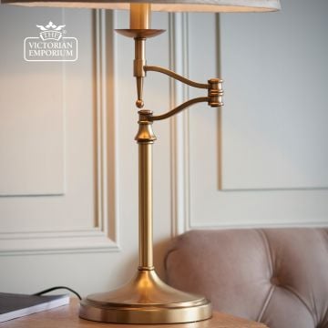 Stanford Antique Brass Swing Arm Table Lamp 63649 2