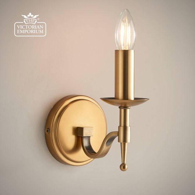 Stanford Antique Brass Single Wall Light 63653 6