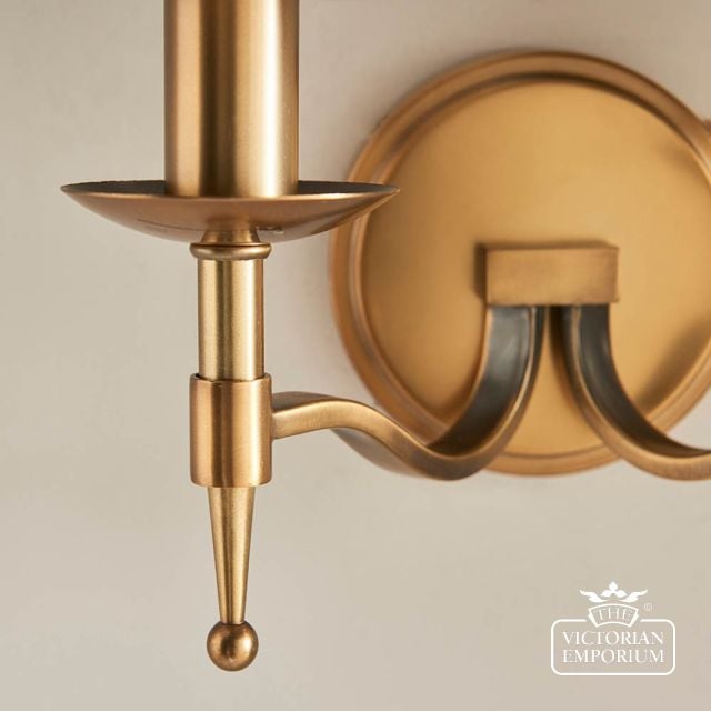 Stanford Antique Brass Double Wall Light 63654 4
