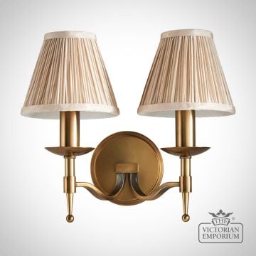 Stanford Antique Brass Double Wall Light 63654 7