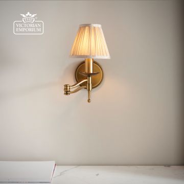 Stanford Antique Brass Swing Arm Wall Light 63655 2