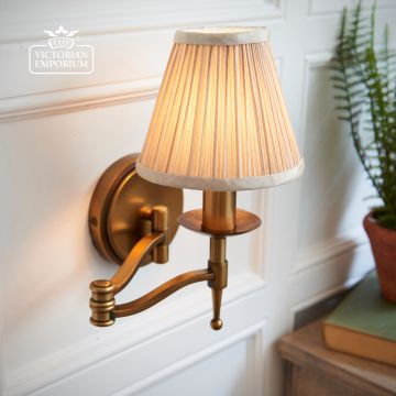 Stanford Antique Brass Swing Arm Wall Light 63655 4