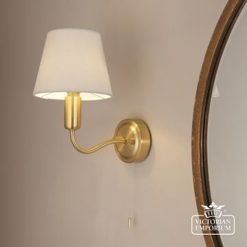 Conway Wall Light With Beige Shade And Pull Cord 93852 1