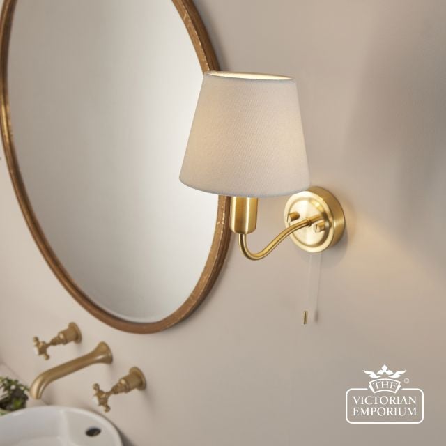 Conway Wall Light With Beige Shade And Pull Cord 93852 3