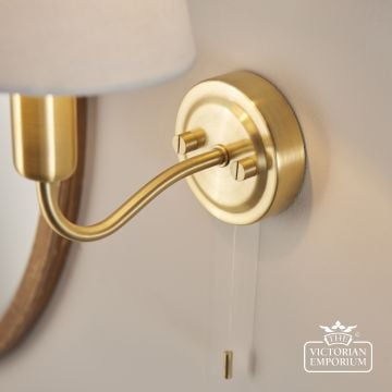 Conway Wall Light With Beige Shade And Pull Cord 93852 4