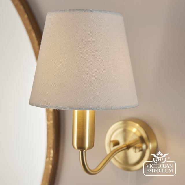 Conway Wall Light With Beige Shade And Pull Cord 93852 5