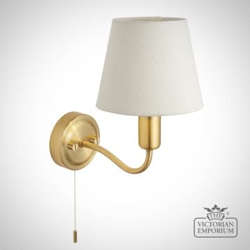 Conway Wall Light With Beige Shade And Pull Cord 93852 6