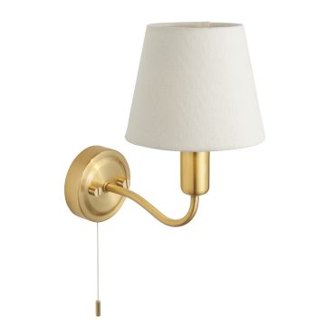 Conway Wall Light With Beige Shade And Pull Cord 93852 6