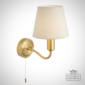 Conway Wall Light With Beige Shade And Pull Cord 93852
